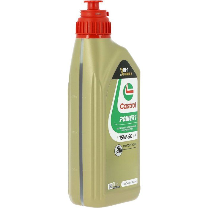 Huile moteur - CASTROL Power 1 4T 15W-50 - 1L - 15W50
