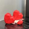 Suitable for Freeclip earphone case cute 3D cartoon silicone soft case red love.