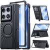 Прочный чехол Motorola Razr Fold с защитой камеры, защитной крышкой для шарнира и защитным стеклом для экрана - Титановый