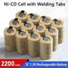 SC 2200mAh 1.2V Rechargeable Battery 1.2V Sub C NI-CD Cell with Welding Tabs Electric Drill Screwdriver Battery Free Assembly