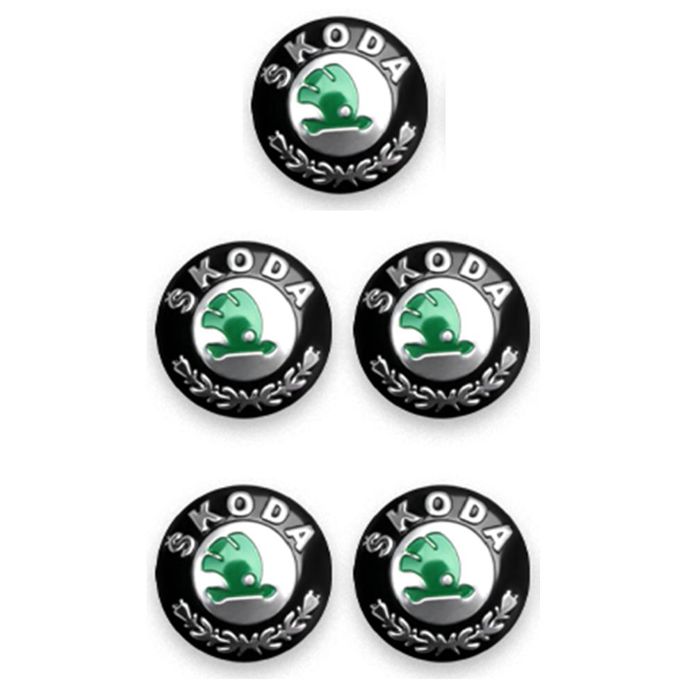 2/5/10pcs 14mm Car Key Remote Fob Sticker for Skoda Rapid Fabia Octavia Yeti Superb VRS Scala Kodiaq Kamiq Auto Key Shell Decal knfg14
