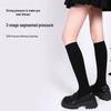 Женские длинные черные компрессионные и формирующие бархатные носки - Утягивающие и дышащие