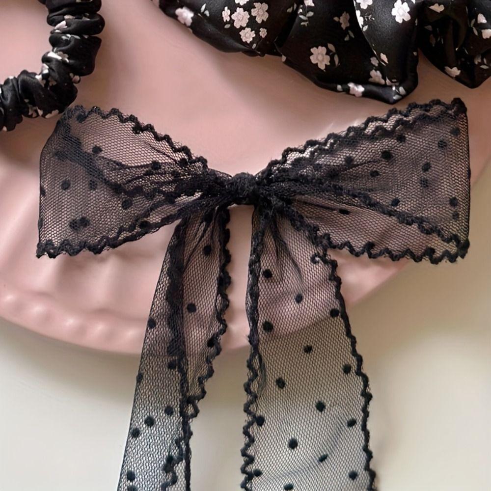 DIY Polka Dot Mesh Ribbon Retro Lace Fabric Ribbon  for Bouquets Gift Wrapping Sewing