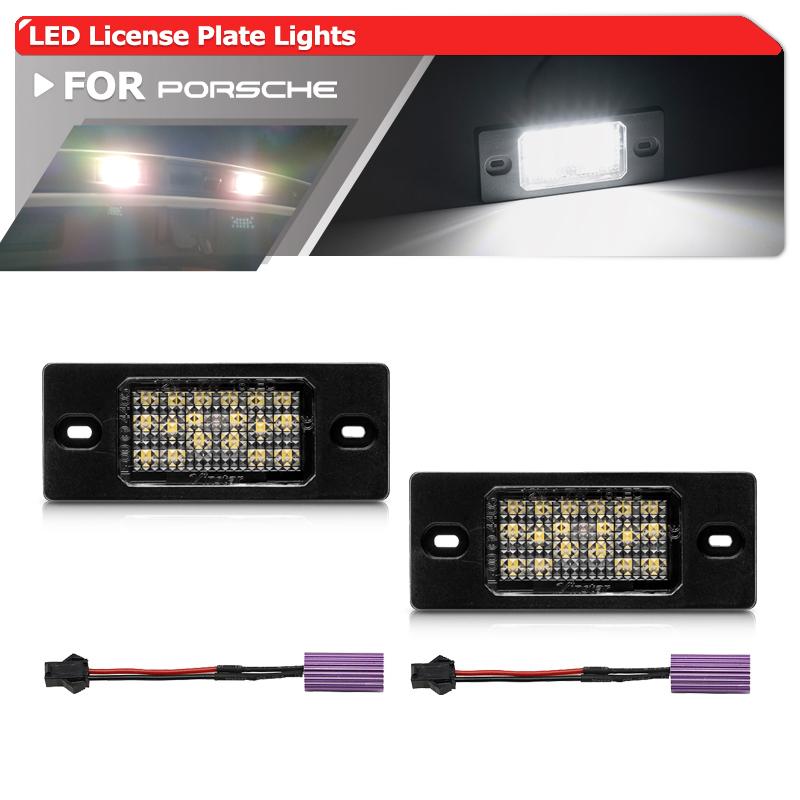 Fits For Porsche Cayenne 955 957 2003-2010 SMD White Canbus Led License Plate Lights Auto Parking Tag Lamps
