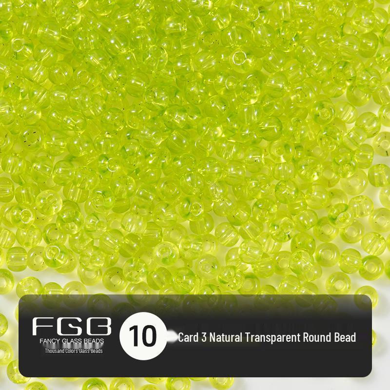 Thousand Colors 3mm Transparent Glass Seed Beads: Non-Fading DIY Jewelry Accessories