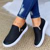 Spring Vulcanize Shoes Women Ladies Slip-On Flat Casual Shoes Fashion Leather Platform Sneakers for Women 2024 Zapatillas Mujer