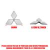 3D ABS Car Front Grille Trunk Steering Wheel Logo Sticker For Mitsubishi Lancer Lancer EX Galant ASX Outlander Pajero Eclipse