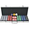 VidaXL Poker Set with 500 Aluminum Chips