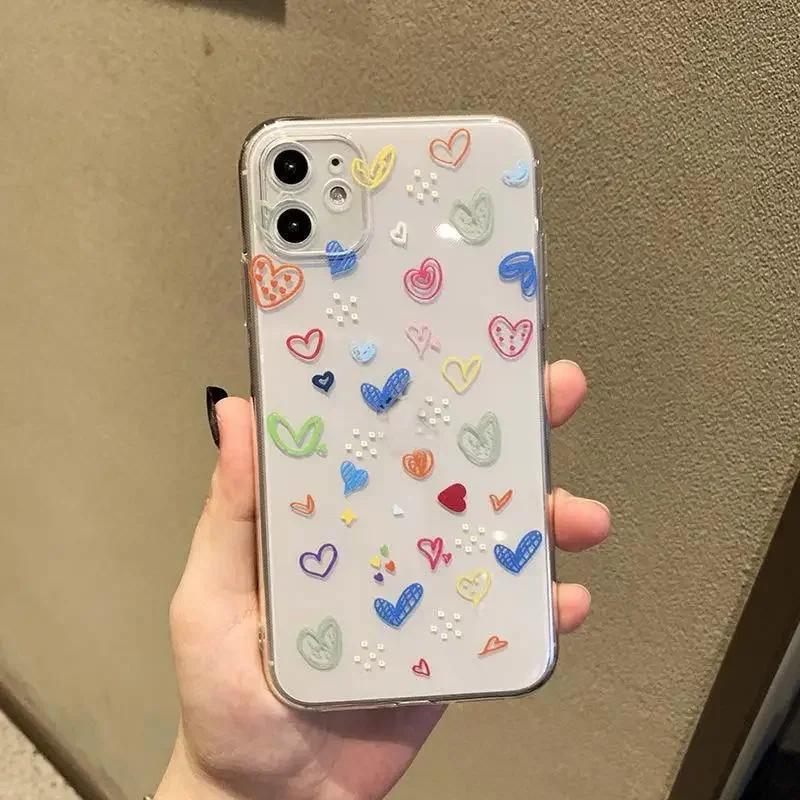 Милый чехол-сердечко с ромашками для Samsung Galaxy S25 S24 Ultra S22 S23 S21 Plus FE S25Ultra 5G A55 A15 A16 A54 A35 A53 Мягкий чехол