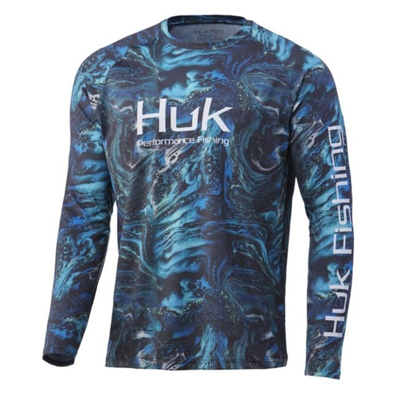 Mens Quick-Dry UV Protection Fishing T-Shirt Long Sleeve Crew Neck Summer Outdoor Sports Cycling Apparel