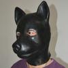 1.0MM Latex Anatomical Dog Rubber Gummi Hood Mask Party Mask Black