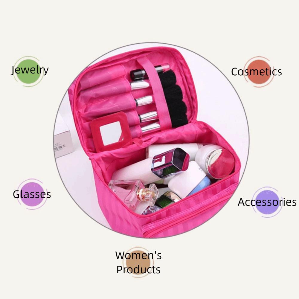 Large Capacity Makeup Bag Hand-held Toiletry Bag Portable Travel Organizer Women