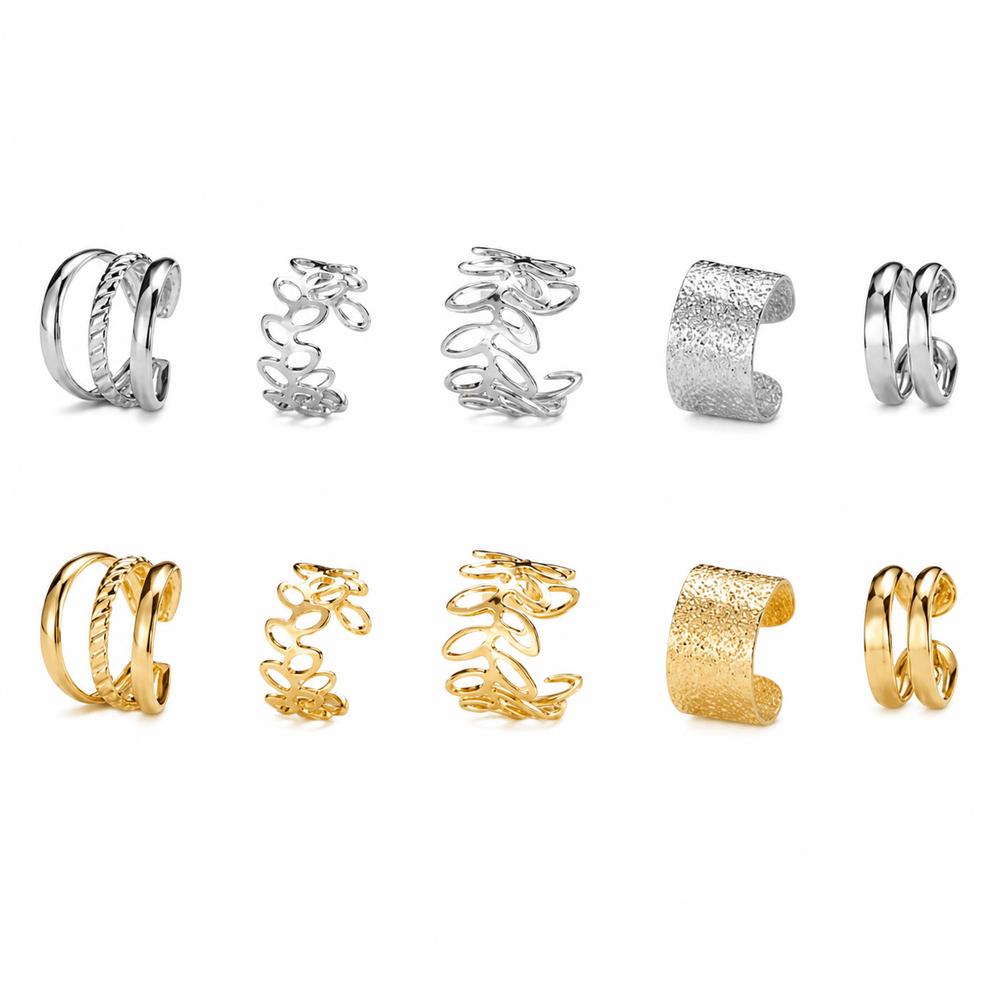C-Shaped Clip Earrings Non-Piercing Ear Clip Earrings Gifts Jewelry Accessories Daily Wear