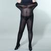 Чулки большого размера для женщин 6d тонкие маслянистые блестящие гладкие колготки с открытой ластовицей 150 кг ультраэластичные прозрачные бесшовные чулки