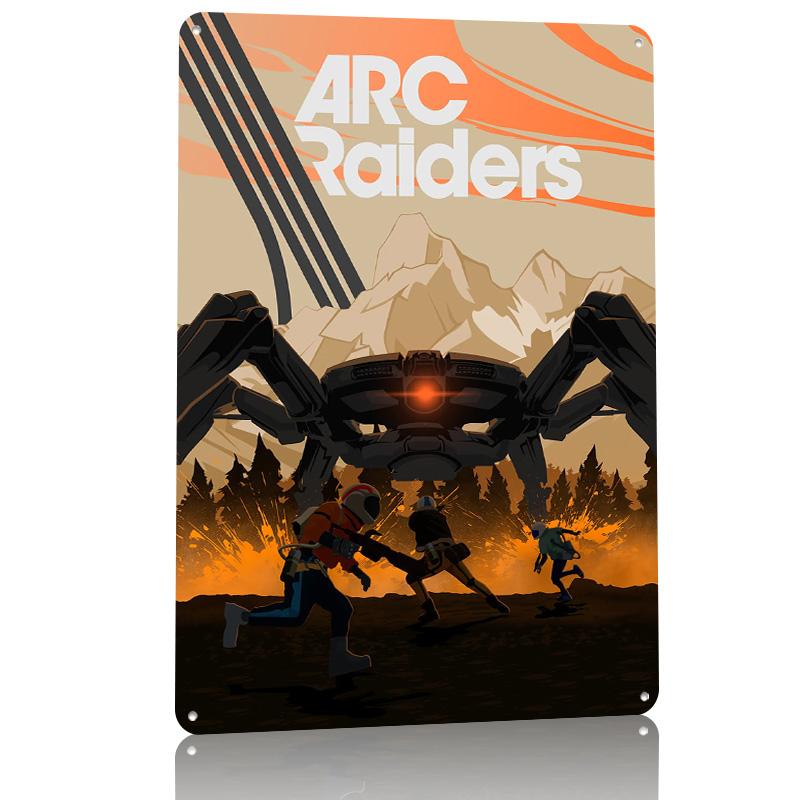 Arc Raiders Game Poster Customized Vintage Metal Signs Wall Art Retro Tin Plaque for House Decoration Home Decor Items Wand Deko