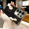 Funny Cartoon Goose Game Plating Phone Case For Samsung Galaxy S24 S25 FE S26 Edge S23 Ultra S22 S21 Plus S20 Anti-Fall Airabag