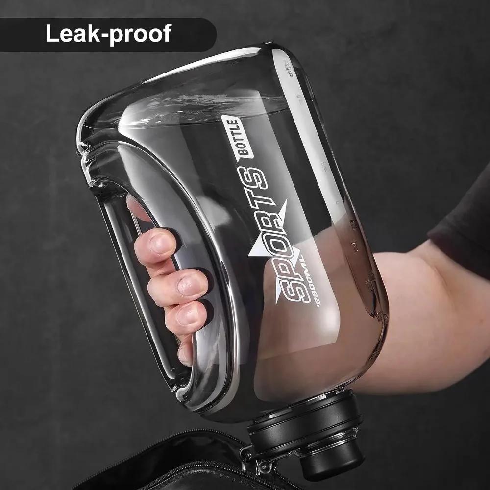 1 шт. Бутылка для воды объемом полгаллона 1,8 л, 2,8 л, большая бутылка для воды с трубочкой и переносной ручкой, бутылка для воды для занятий спортом в спортзале