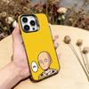 Чехол для телефона One-Punch Man Saitama для iPhone 17,16,15,14,13,12,11 Plus,Pro Max,XS, Цветной Серебристый Чехол для телефона Funda Cover