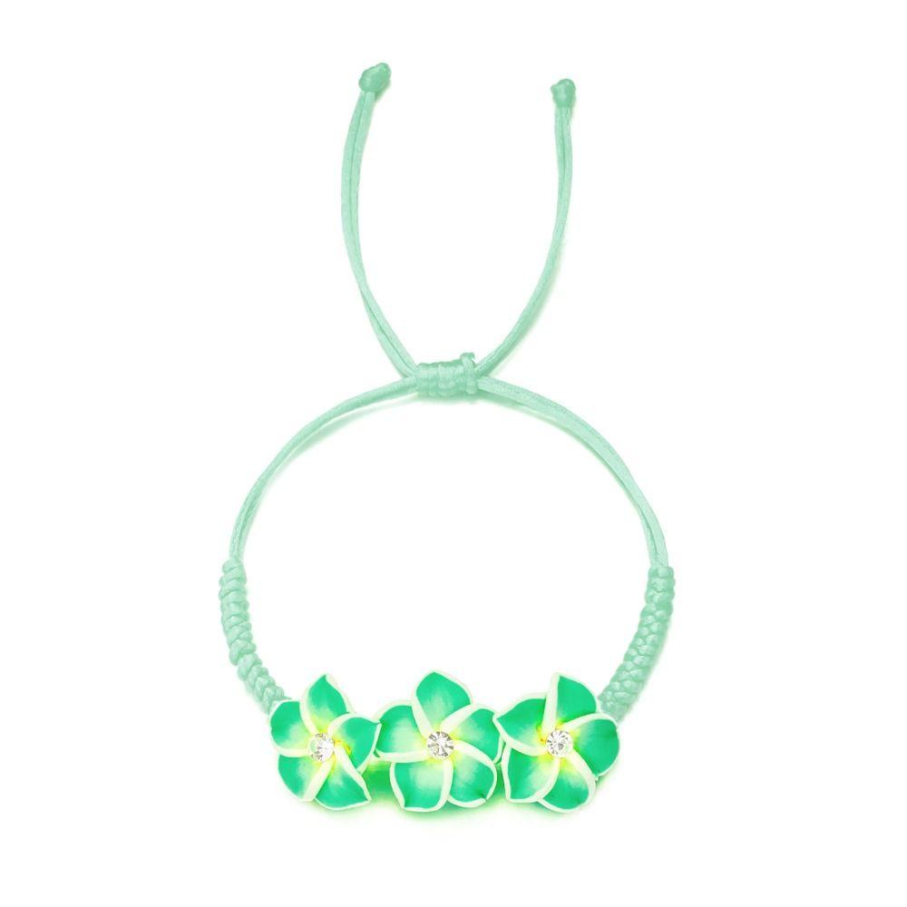 Colorful Flower Bracelet Rhinestone Egg Flower Bangle Jewelry Gifts