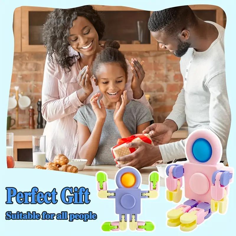 Механический робот-астронавт с механической деформацией и вращением, игрушечный самолет с ручным управлением, интерактивный дрон для детей, подарок