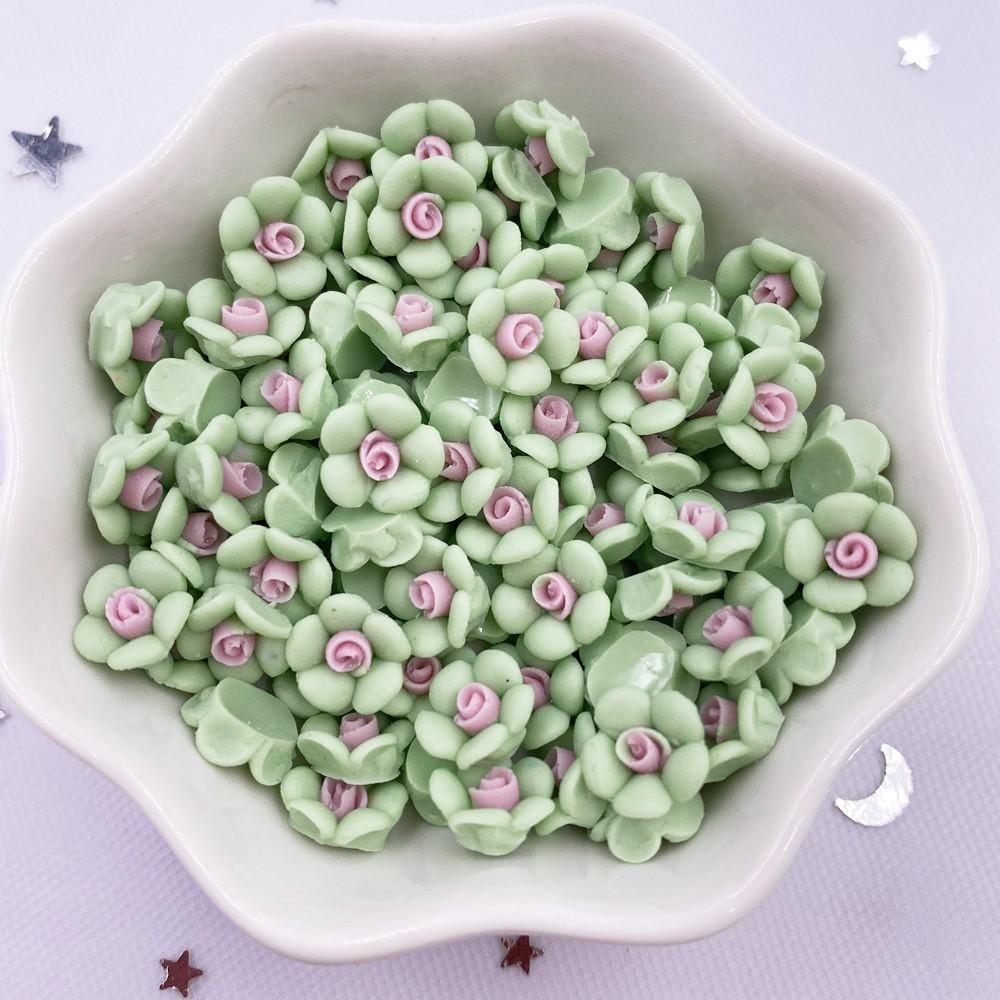 50 шт., смола, 10 мм, красочные 3D керамические цветы, плоская задняя часть, драгоценные камни для ногтей, камни, скрапбукинг, свадьба, сделай сам, аппликация, декор, принадлежности для рукоделия