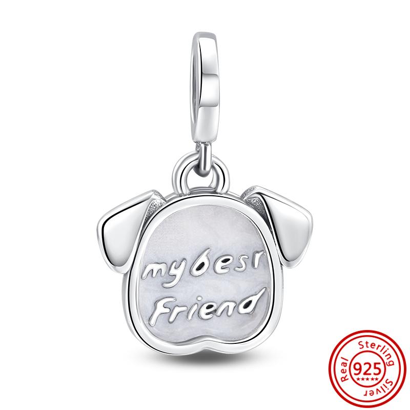 Новый серебряный кулон S925 «Луна, дерево, я люблю маму», блестящие бусины с паве, подходят для оригинальных подвесок, браслетов, «сделай сам», для женщин, ювелирных изделий