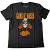 Men's Guns N Roses UK Tour '87 (Back Print) Slim Fit T-shirt Small Black