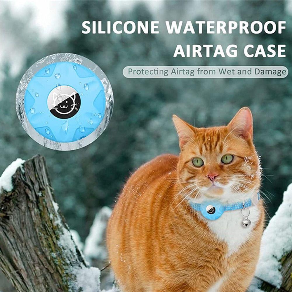 Cat Adjustable Reflective For Apple Airtags Holder Tracker Box Pet Collar Anti-lost Collar