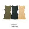 Kaslead New Arrival Women's Clothing Fashion Style Fashion Silm Beads Decorated V Neck Sleeveless Dress