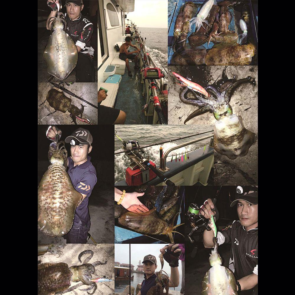 2.0# 2.5# 3.0# Jigs Luminous Lifelike Squid Hook Wood Shrimp Lures Octopus Bait Fishing Tackle