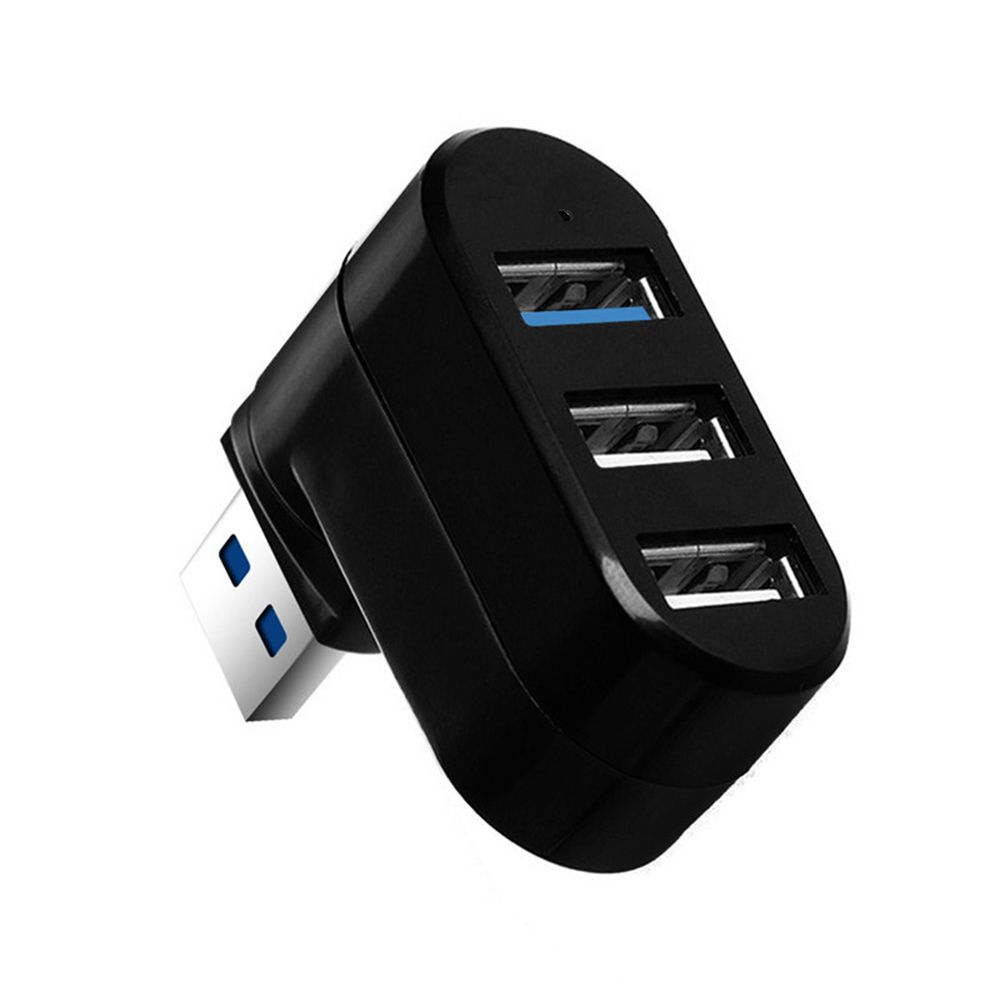 PC Laptop Data Transfer Mini Rotatable 3 Ports USB 3.0 Hub Splitter Box Adapter