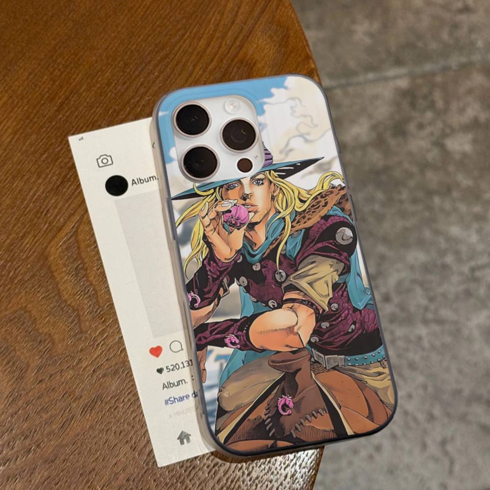 Anime J-JoJo Classic B-Bizarre A-Adventure For IPhone 17 16 15 13 14 Pro Max Plus Pro Corrugated Translucent Back Phone Cover