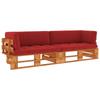 Day and Night - Day and Night 2-seater Pallet Sofa with Brown Impregnated Pine Wood Cushions