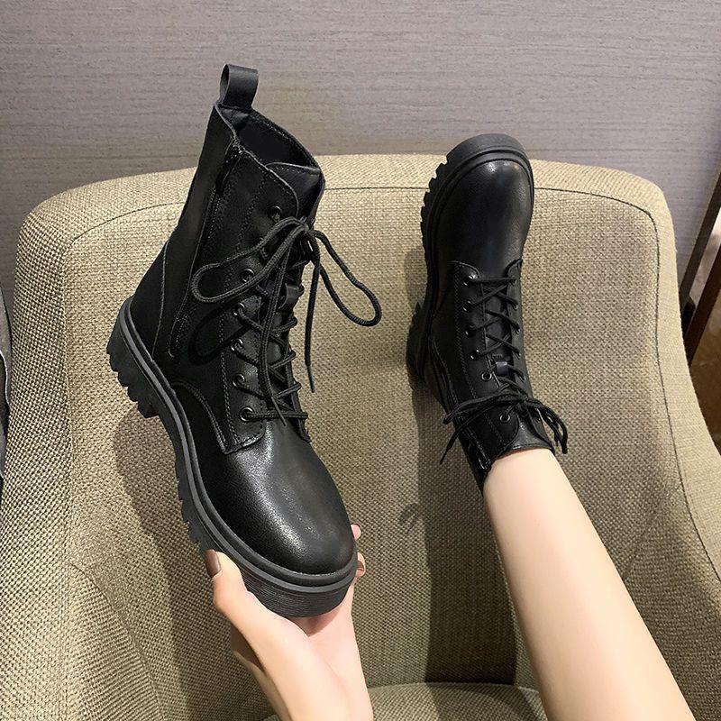 Обувь Белые ботильоны со шнурками в стиле панк, короткие женские ботильоны на меху со шнуровкой, удобные и элегантные