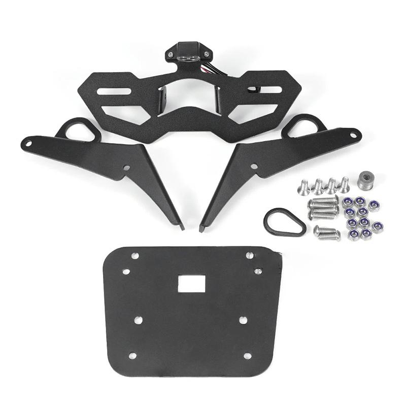 For YAMAHA MT03 MT25 YZF R3 R25 2015-2024 License Plate Holder Motorcycle Accessories Tail Bracket LED Light Fender Eliminator