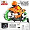 2.4G Remote Control RC Flying Motorcycle Night LED Lights Land Air Dual-Use Toy  Land Air Play