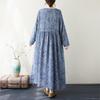 Осеннее хлопковое конопляное платье с круглым вырезом, свободного размера, с длинным рукавом, для женщин, винтажные платья в стиле бохо