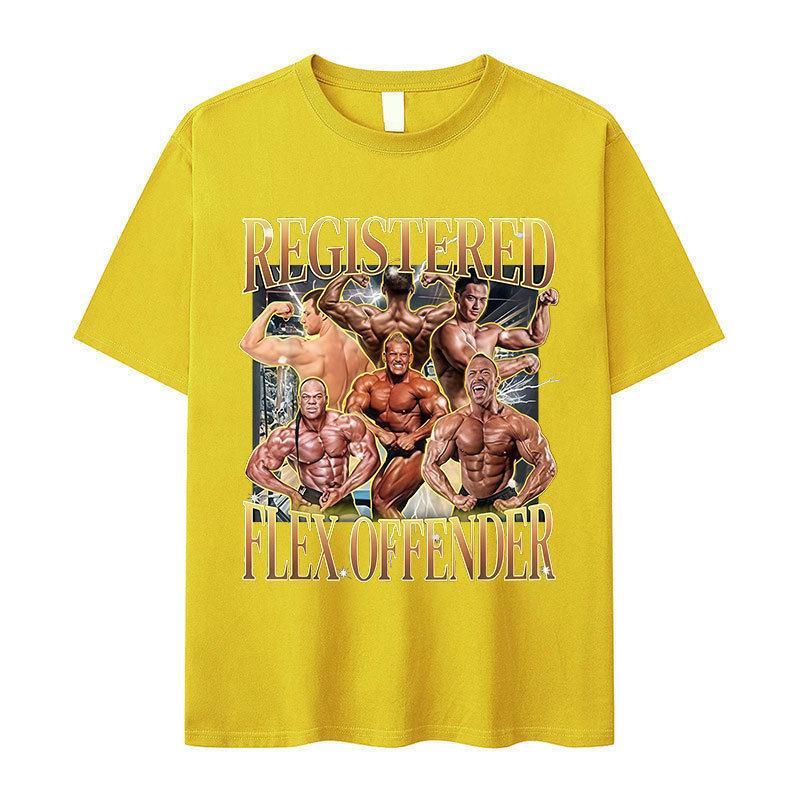 Funny Registered Flex Offender Meme Tshirt Unisex Retro Oversized Short Sleeve T Shirt Fashion High Quality Cotton Tees Streetwear