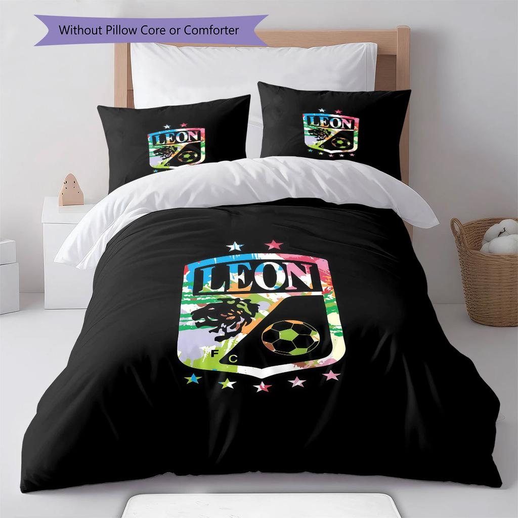 Club Leon Pattern Bedding,Quilt Set Quilt Cover Pillowcase Home Birthday Gift(1 * duvet cover + 2 * pillowcase, without core)