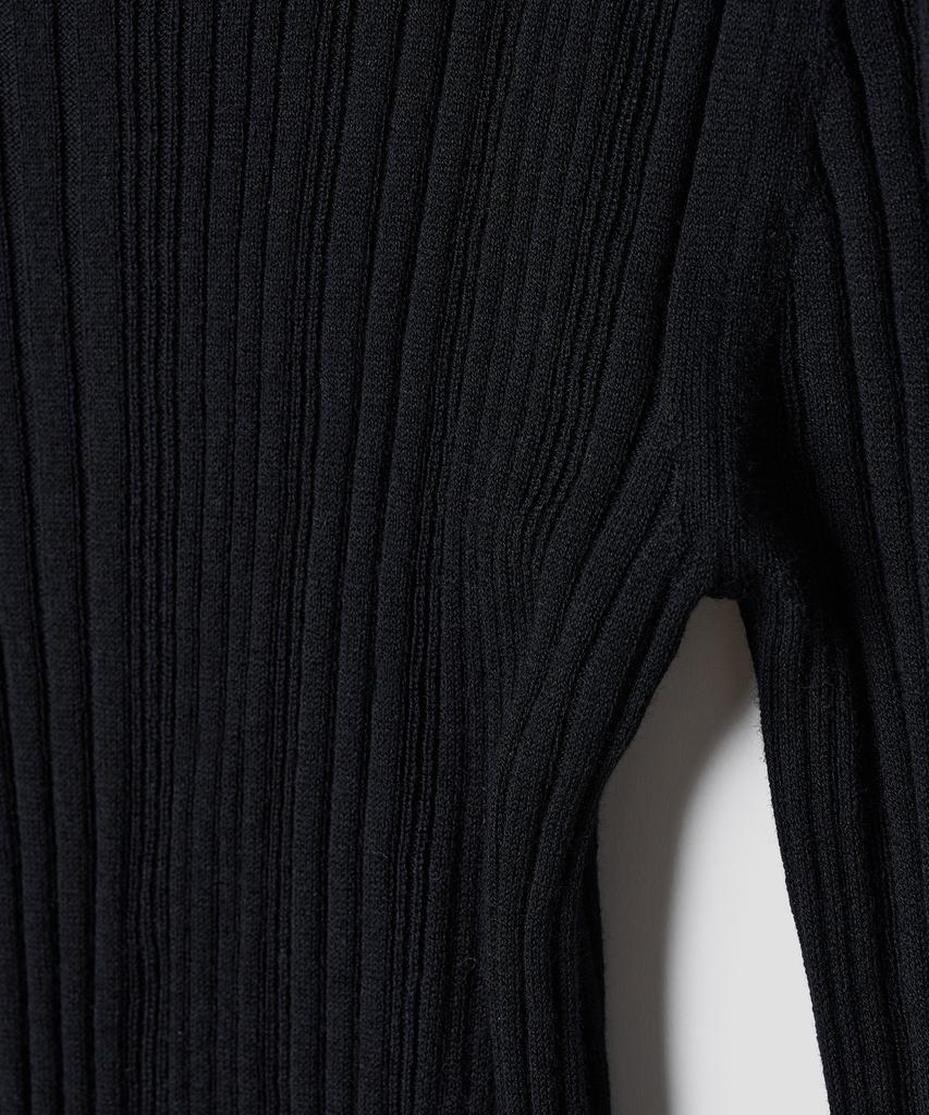 TTUDEMENT Boatneck Rib Knit_Black