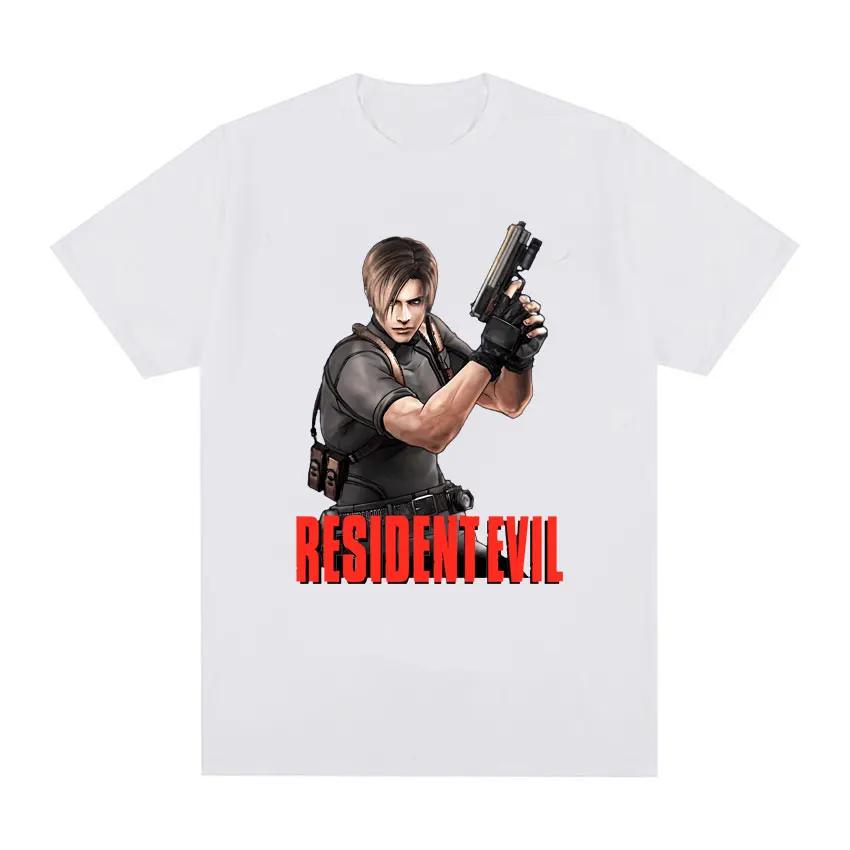 Лимитированная серия Leon S. Футболка Кеннеди Resident Evil Женская Мода Эстетика Большая Футболка Женская Ретро Трендовая Крутая Футболка