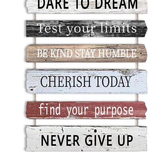 Вдохновляющий Декор Стен Декоративная Настенная Табличка в Рустикальном Стиле Деревянная Табличка на Дверь в Стиле Фермерского Дома Вдохновляющие Позитивные Цитаты Настенный Декор для Офиса Спальни Гостиной
