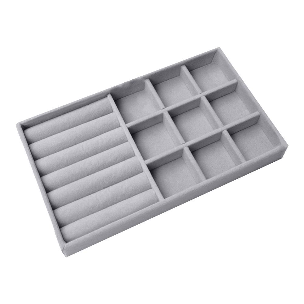 Бархатный лоток для ювелирных изделий, горячая распродажа, складные изысканные коробки для хранения ювелирных изделий, портативная коробка-органайзер для колец и сережек