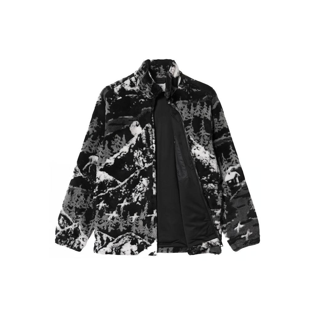 Carhartt WIP Куртка с подкладкой Plains, с живописным принтом, воротником из флиса, длинным рукавом, мужская, черная, I029457-0HG-XX
