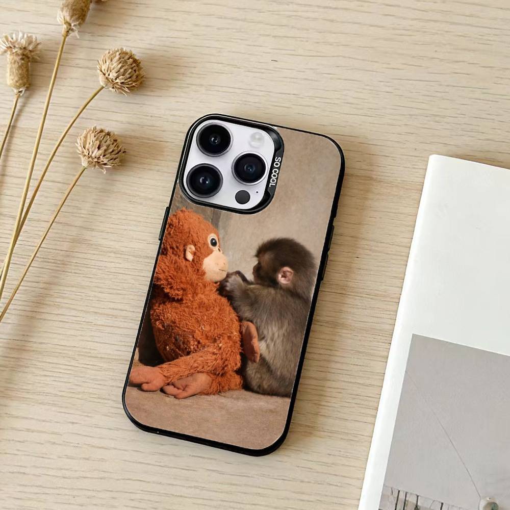 Wallpaper baby monkey Phone Case Color Silver Shell For IPhone 17 16 15 14 13 12 11 Pro Max Plus