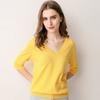 Spring Summer Women's T-shirt Short-sleeved Sweater Knit Sweater V-neck Half-sleeve Tide Loose Bottoming Shirt T-shirt