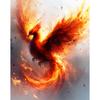 5d DIY Diamond Painting Cross Stitch Flame Phoenix Diamond Embroidery Mosaic Full Round Drill Home Decor Arts