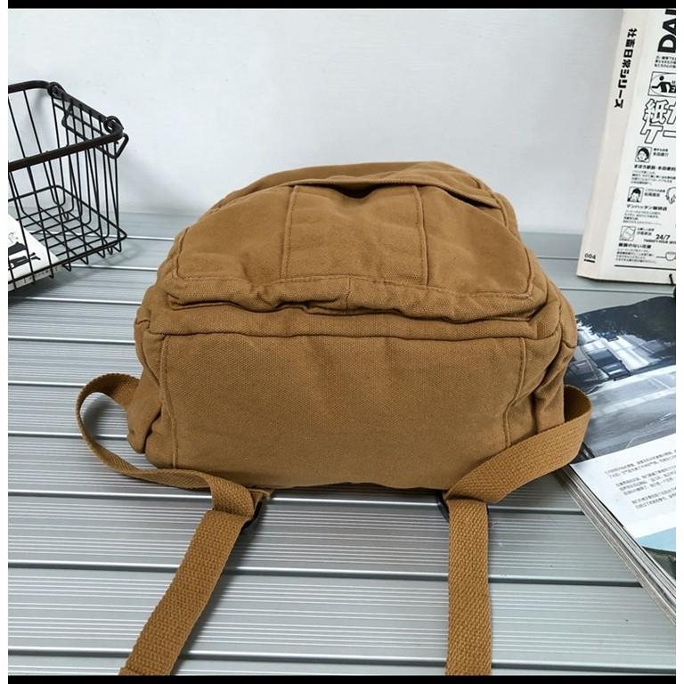 IELGY Large-Capacity Canvas Backpack Simple Lightweight Mori Student Backpack