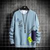 New Men's Sweater Autumn Loose Casual Printing Round Neck Men's Long Sleeve Sweater