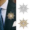 Luxury Zircon Star Brooch Men Women Zircon Snowflake Brooch Suit Lapel Pin Fashion Clothes Jewelry Accessories